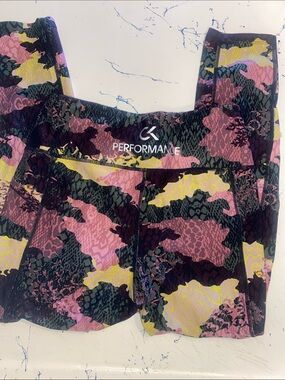 Calvin Klein Performance Pink, Yellow & Black Camo Bike Shorts
